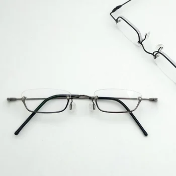 Ultra majhna letnik kvadratnih pol okvir za moške presbyopic očala retro ženske recept optični pol okvir očal 1.0 2.0