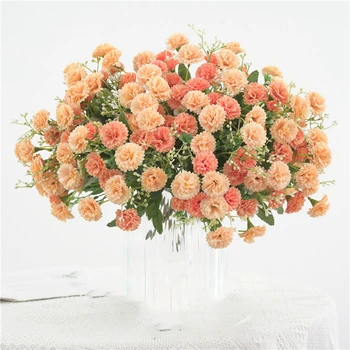 Umetno Cvetje, Poročni Šopek Božični Dekor Vaze za Sobi Doma Scrapbooking Diy bonboniera Svile Materiala Oranžna Hydrangea
