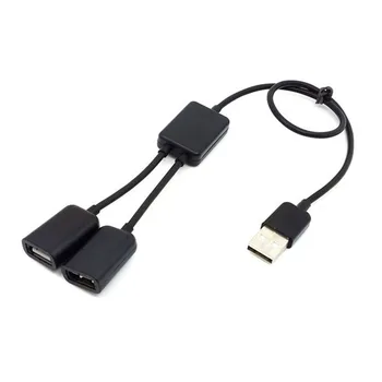 USB Moški-Dva USB Ženski Podatkovni Kabel 2 V 1 Vozlišč Praktično Večfunkcijsko Razširitev Razdelilnik USB Pretvornik OTG