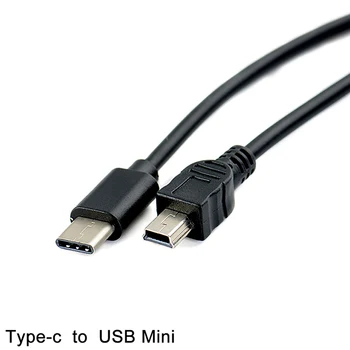 USB Tip-c na Mini USB Kablom USB-C Moški Mini-B Moški Adapter Pretvornik