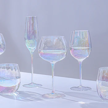 Ustvarjalne Mavrica Kozarec Rdečega Vina, Kozarec Šampanjca Stekla Apple Stekleni Vrč Pivo Gospodinjski Stekla Visok Kristalno Steklo Nabor Počitniških Darilo
