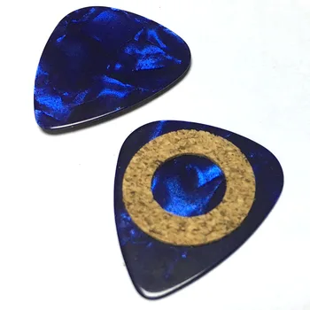 Veliko 50pcs Blue Pearl Celuloidnih Kitaro Izbirčen 0.71 mm 0.96 mm w/ Blazina, Obroč