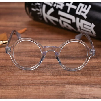 Vintage Krog Acetat Pregleden Očala Ženske Optičnih Očal Okvir Moških Retro Očala Clear Leče Oculos De Grau