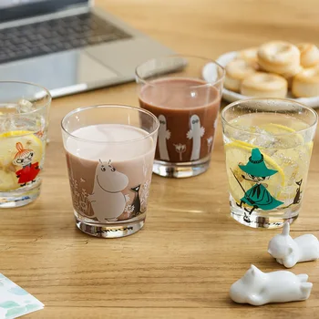 Vode, Pokal Cartoon Nalepko Obrti Stekla Japonski Uvoženih Zajtrk Mleko, Sok Pijačo Skodelico Osebnost Smešno Pokal za študente