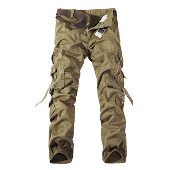 Vrhunska moške vojaške camo tovora hlače za prosti čas bombaž hlače cmbat prikrivanje kombinezon 28-40 AYG69