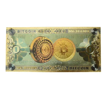 Vroče prodajo En Bitcoin BTC Bankovcev Malo kovanec Plastični Foliji Zlata kartica Za Spominki in Darila