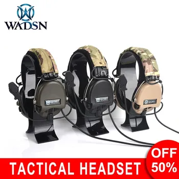 WADSN Taktično Slušalke Komunikacije Različico Streljanje Slušalke z Maskirnim Glavo brez Zmanjšanje Hrupa