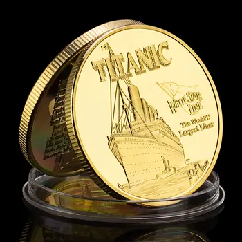 White Star Line Titanik Največji Svetovni Linijskih Zbirateljske pozlačeni s Spominki Kovanca Zbiranja Darilo Priložnostni Kovanec