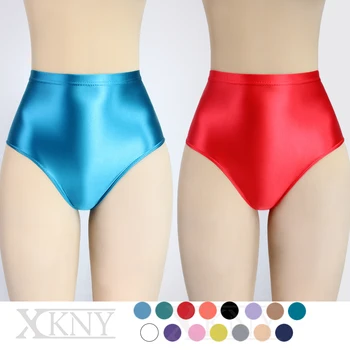 XCKNY novo Mastno sijajni hlače seksi trdna sijoči pants bikini visoko pasu, seksi nogavice lahko nosite izven sijajni Športno spodnje perilo