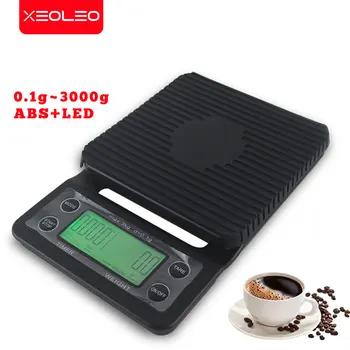 XEOLEO Časovnik Kave obsega 3 kg/0.1 g Domov Multi-funkcijo elektronsko Digitalno Kuhinjsko tehtnico za kavarna/Bubble tea shop/Pekarna