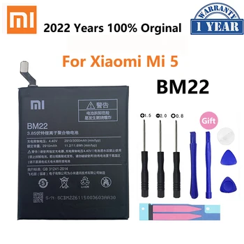 Xiao Mi Originalne Baterije BM22 Polno 3000mAh za Xiaomi Mi 5 Mi5 M5 Visoke Kakovosti Telefon Zamenjava Baterije + Brezplačna Orodja