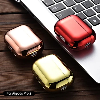 za Airpods Pro 2 Plating PC Trdi Slušalke Primeru za Apple Airpods Pro 2 3 3. 2. Generacije 2022 Polnjenje Box Zaščitni Pokrov
