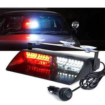 Za Avto Blago, 16 LED 48W VIPER S2 Avto Auto Tovornjak Sili Policija Strobe Flash Vetrobransko steklo opozorilna Lučka Rumena Rdeča Modra Led12V