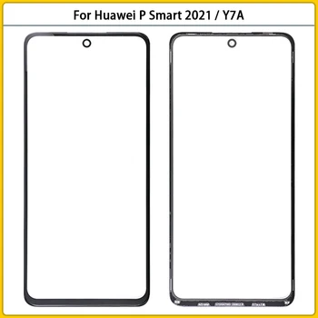 Za Huawei P Smart 2021 / Y7A Touchscreen Zaslon LCD na Sprednji Steklena Plošča Objektiv PSmart 2021 Zunanje Steklo Zaslona Popravila Zamenjati
