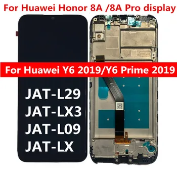 Za Huawei Y6 Pro 2019 Zaslon Z Okvirjem Y6 2019 Y6 Prime 2019 LCD JAT-L09 L29 Za Čast 8A LCD-Zaslon na Dotik