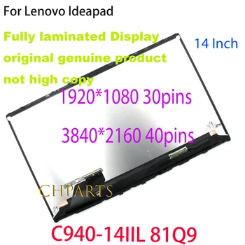 Za Lenovo Yoga C940-14 C940-14IIL 81Q9 Dotik LCD Zaslon Skupščine 5D10S39596 5D10S39595 Zamenjava Plošča Zaslon