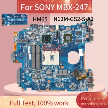 Za SONY MBX-247 Zvezek Mainboard DA0HK1MB6E0 HM65 N12M-GS2-S-A1 DDR3 Prenosni računalnik z matično ploščo