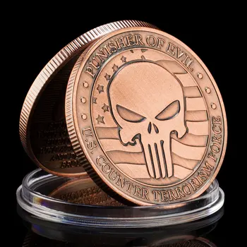 Zda za boj proti Terorizmu Sila Spominek pobakrena Kovanec Punisher Zlo Spominski Kovanec Kovanec Izziv