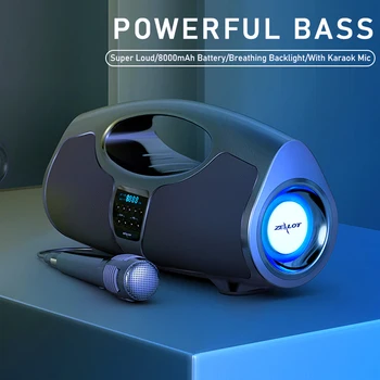 ZEALOT P1 Brezžični Bluetooth Zvočnik Karaoke 40W Prostem Subwoofer Super Bass Stereo Prenosni z Mikrofonom