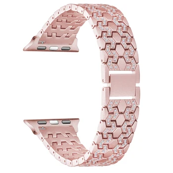 Zlitine, kovinski diamantno Zapestnico za apple watch band 44 mm 40 mm iwatch 42mm 38 mm serije 6 5 4 3 2 1 SE dodatki Watchband trak