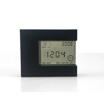 Črna Elektronski Kvadratnih LCD Koledar Budilka Digitalni Mizo Bele Termometer Count Down Timer Domov Dnevna soba dekor Ura