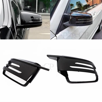 Črna rearview mirror kritje Za Merceded-Benz, E Razred W212 2010-2015 E200 E250 E300 E350 E400 E500 E550 E63 E63S Dodatki