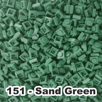 Št. 151 Pesek Zelena Izobraževalne Gradnja Igrače, Plastične Majhne Stavbe Opeke Pribor 1X1 Ploščo Bloki Pixel Art Za Odrasle
