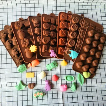Število Pismo 3d Čokolada Plesni Silikonske Modele Za Pecivo Bakeware Srce/Star/Cvet, Sladkarije, Pecivo Ledu Pladenj Jelly Peko Plesni