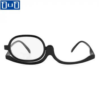 Ženske, Povečevalna Stekla Obračanje Ličila Obravnavi Očala PC Okvir, Zložljiv Očala Flip Navzdol Kozmetični Bralci +1.0~+4.0