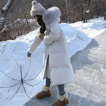 Ženske zima bela raca navzdol jakno debele zadrgo žep toplo parka ženske jakna nova hooded navzdol jopič zimski